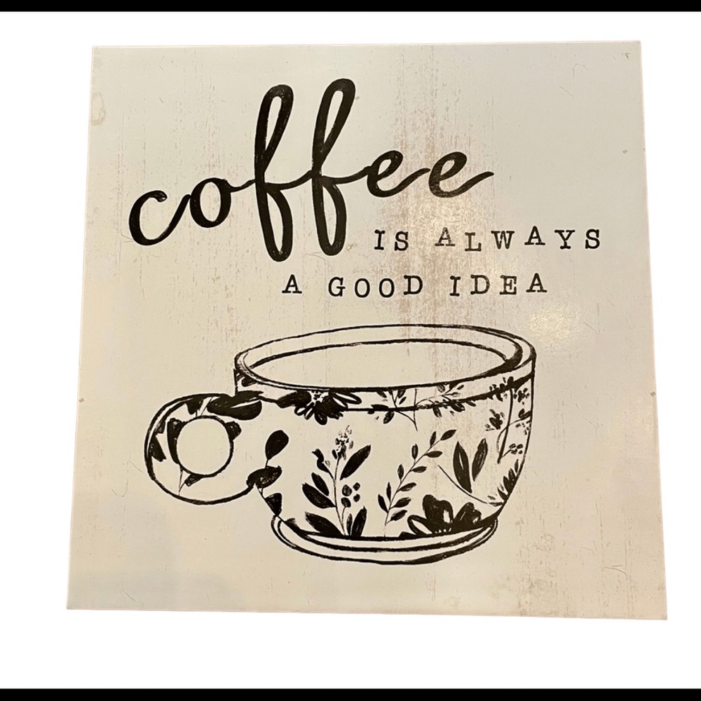 ✨ 3 items for 15% off bundle ✨ Small distressed table top decor coffee sign